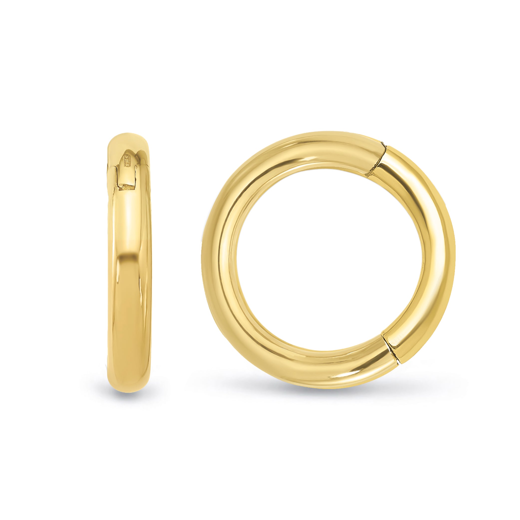 14K Gold Circular Charm Clip