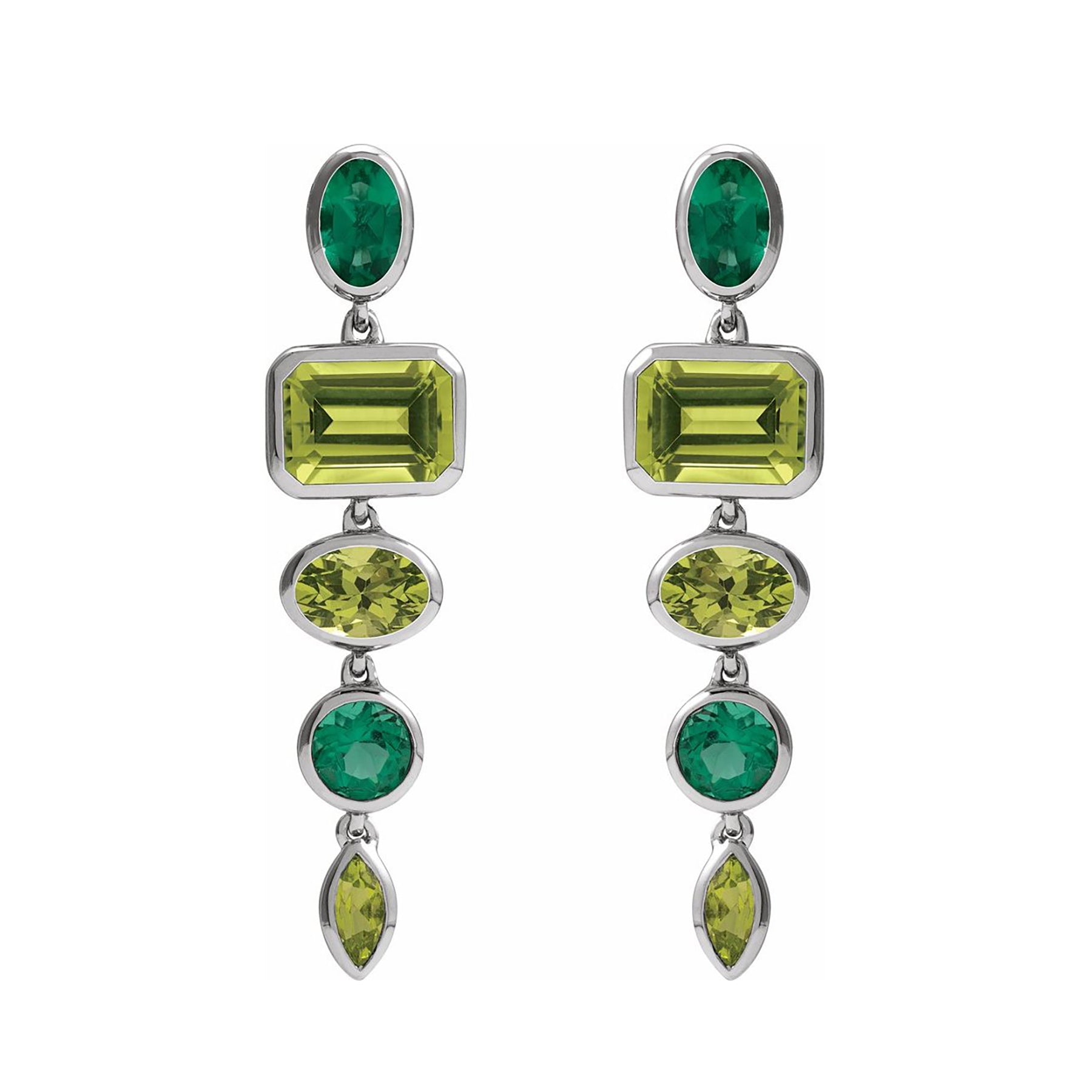 London Blue Topaz Dangle Earrings 14k Solid Gold